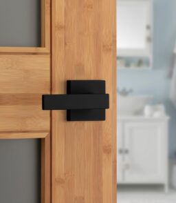 Matte Black Square Door Lever Handle – Modern Passage Lever | Interior Door Hardware