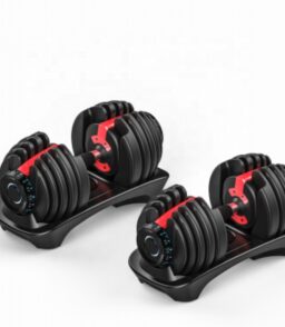 Adjustable Dumbbells 24kg Set – Home Gym Weights with Tray