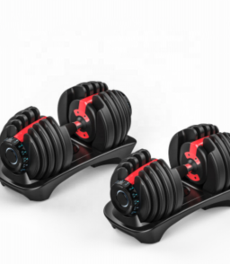 Adjustable Dumbbells 40kg Set – Home Gym Weights with Tray