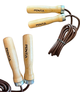 Penta Leather Skipping Rope – Wooden Handle Jump Rope, Boxing Cardio | Speed
