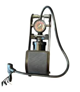 Foot Air Pump with Pressure Gauge – Tire Inflator for Bike, Car, Ball | Foldable